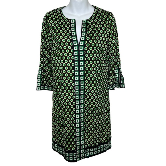Diane Von Furstenberg Rose two green silk dress size 4 - Picture 2 of 8